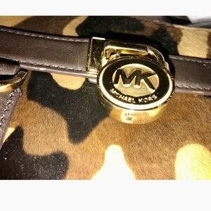 Michael Kors Brown Leather and Suede Bag